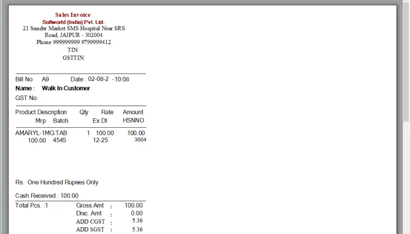Sales Invoice
